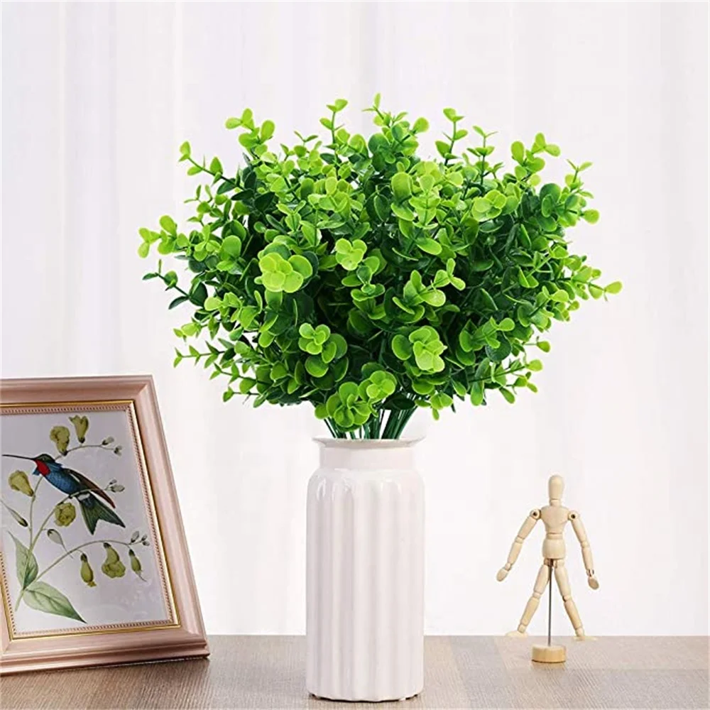 Artificial Boxwood Stems Faux Farmhouse Greenery Shrubs for Wedding Home Kitchen Garden Patio Yard Indoor Outdoor Decor