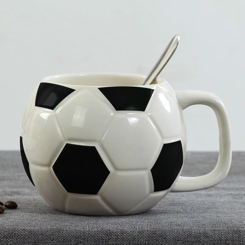 Wholesale custom  Soccer Ball Ceramic ceramic soccer ball shaped football mug