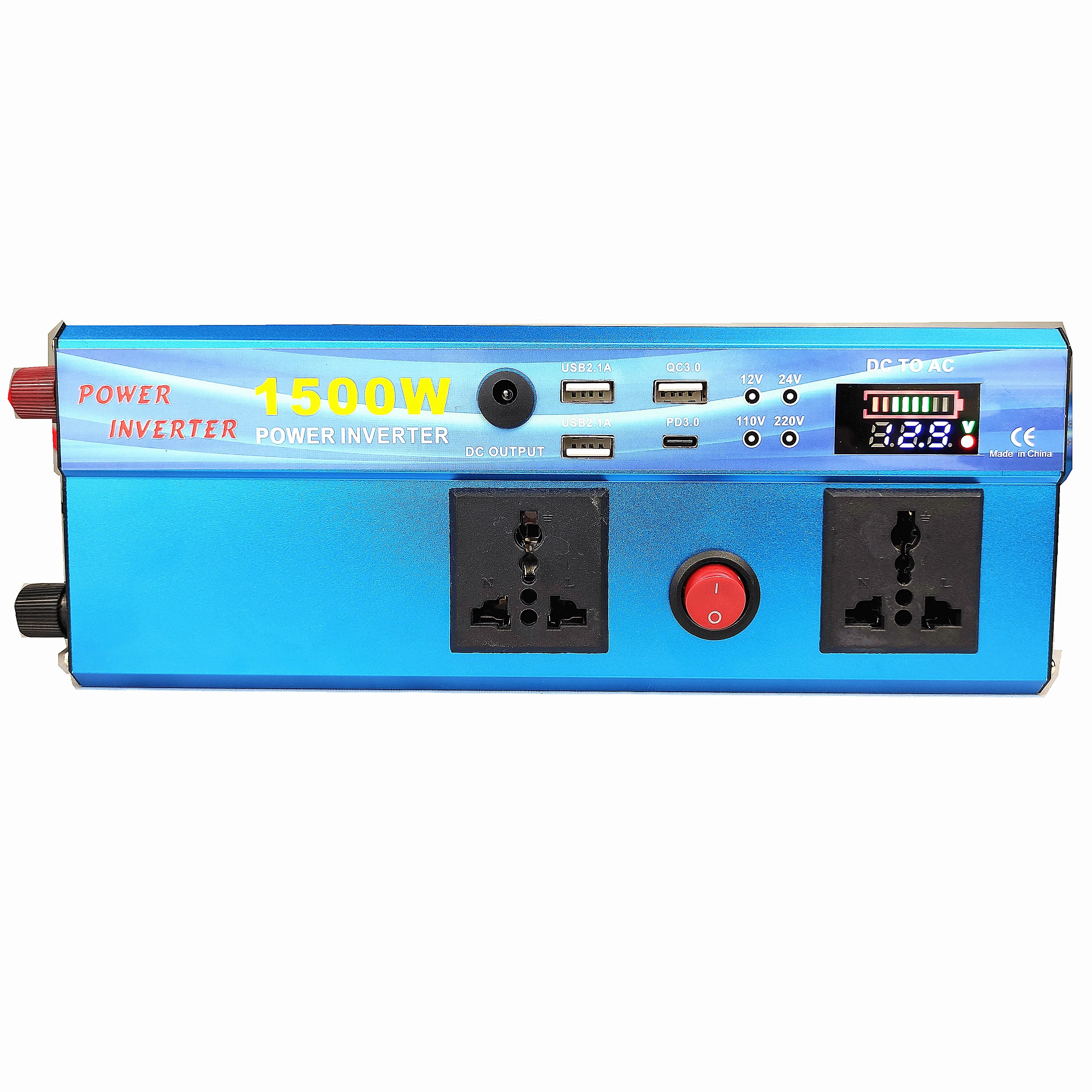 Customized DC to AC 1500W Power Inverter Modified Sine Wave Inverter with USB and LCD