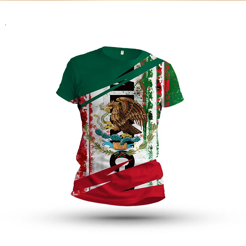 3D digital printed customized Russian flag Fitness T-shirt for men