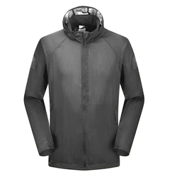 Summer Quick dry Jackets Men Windproof Hiking Jacket Thin Waterproof Nylon Sports Sun-protective Top Suit Hood Outdoor Rain Coat