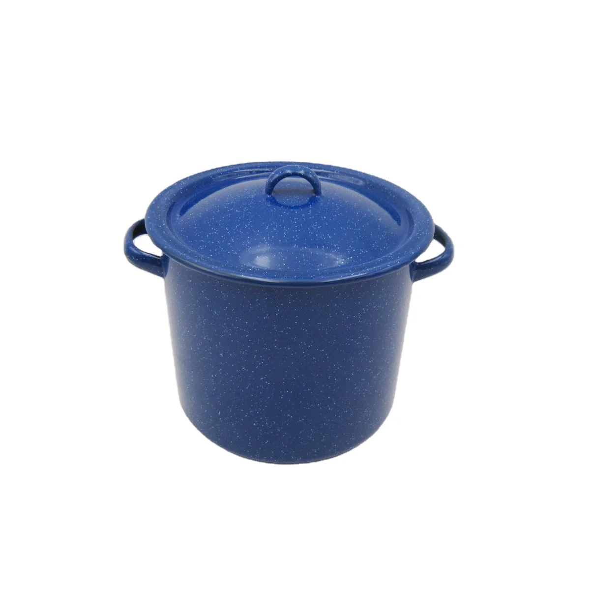 Practical shapely handmade storage pot with lid enamel storage pot for flour/ bread safe use enamel pot
