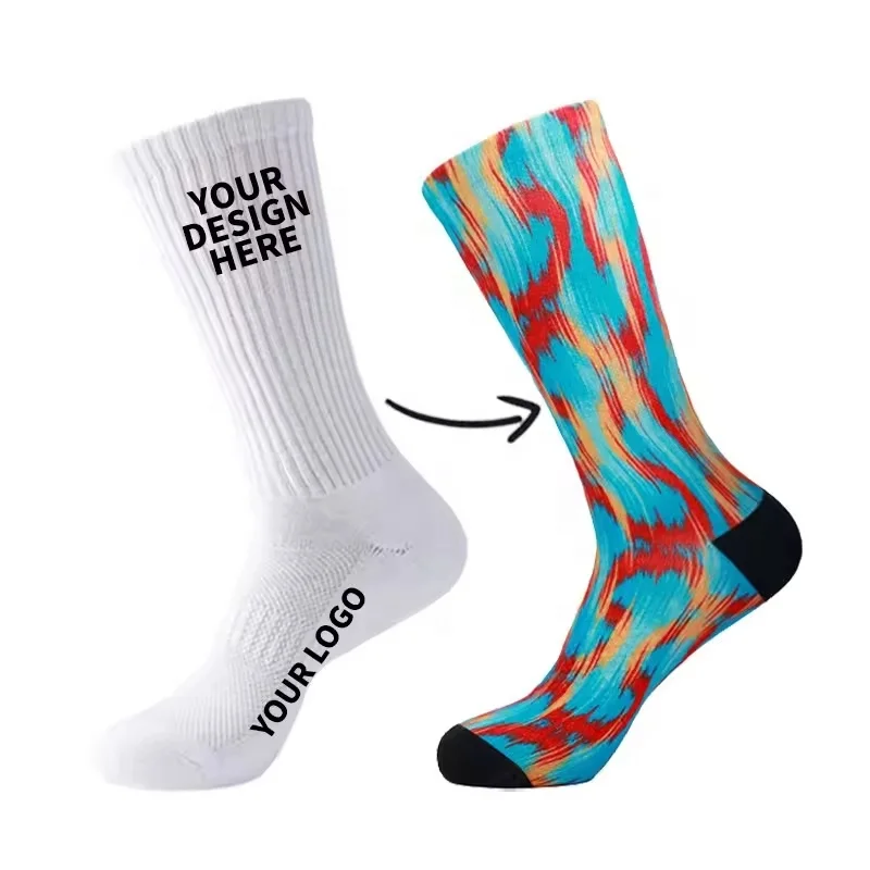 Fashion Unique Novelty Customizable Socks Men Sports Funny Personalized Pattern Blank Sublimation Custom Print Socks