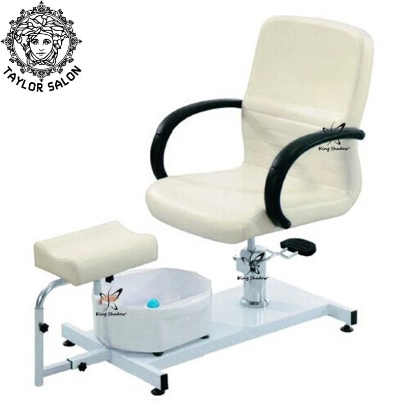 Factory wholesale 2021 luxury professional foot bath spa nail salon adjustable white manicure pedicure chairs