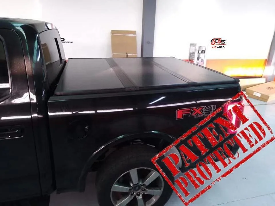 KSCPRO Pickup Bed Cover Aluminum Hard Folding Tonneau Covers Fit For GMC Sierra 1500 2500 3500
