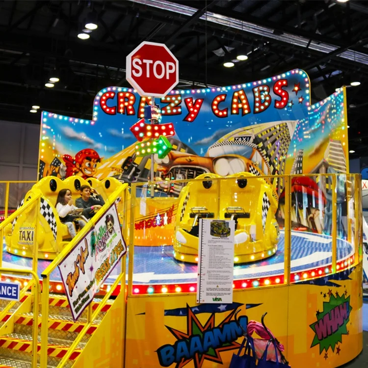 Wholesale Price Kids Mobile Carnival Portable  Rides Crazy Flying Car Mounted Amusement Rides For Sale