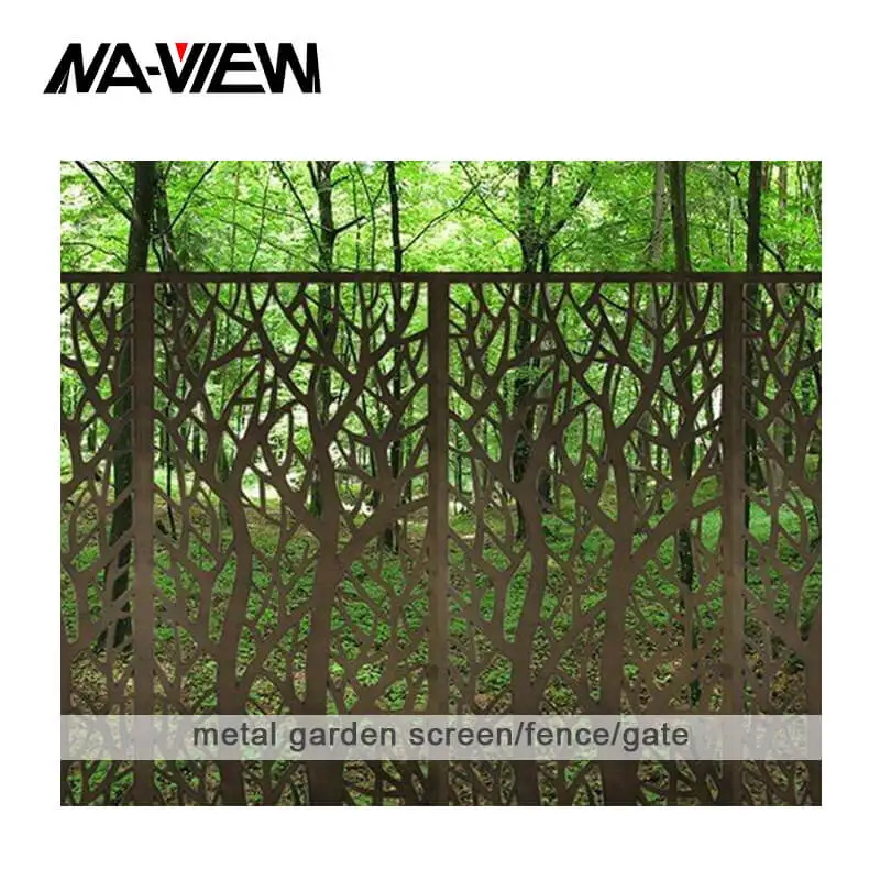 Modern Vintage Rustic Oriental Perforated Metal Fence Driveway Gates Rail Fencing Gate Welded Security Gate Vintage Parties