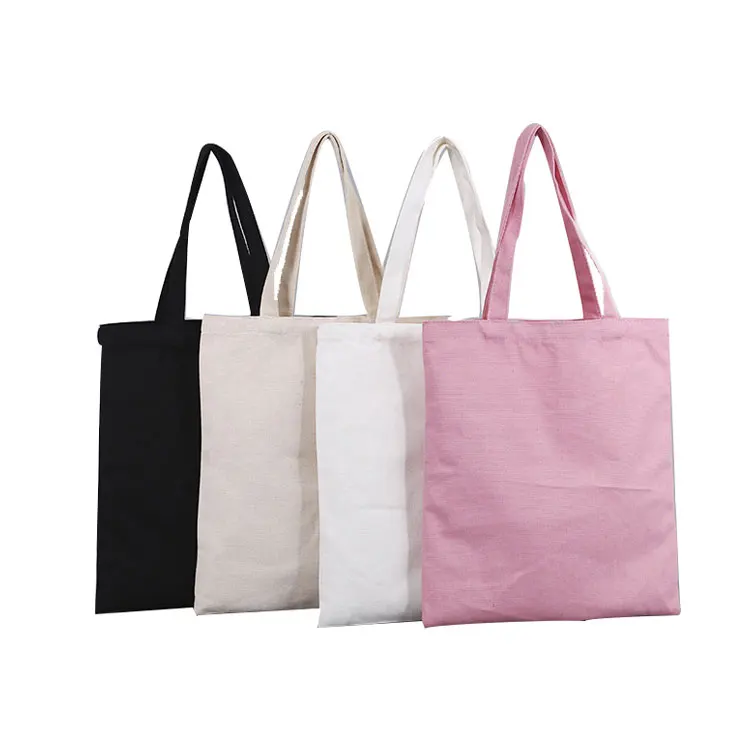 
Blank Canvas Shopping Bag Reusable Canvas Tote Bag Custom Logo Grocery Shopper Bag 