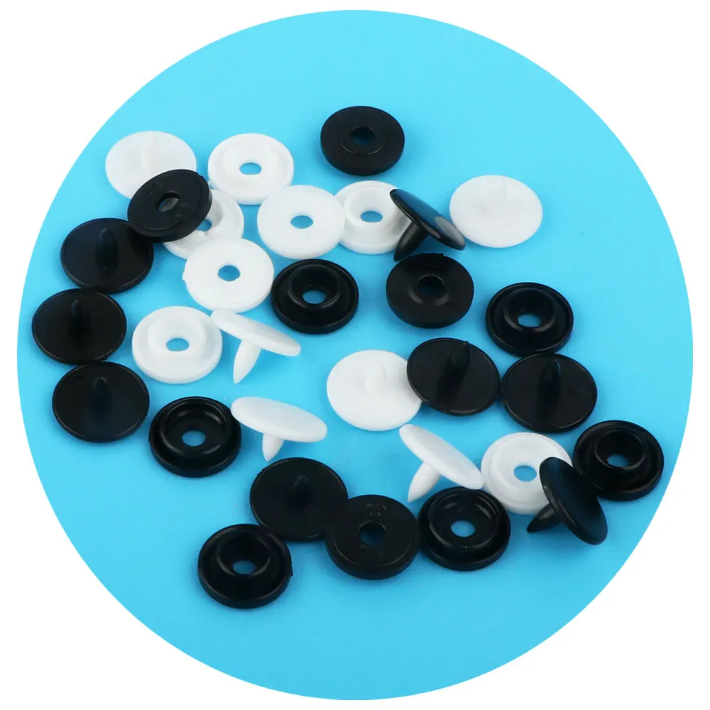 Customizable Recycled Plastic  Snap Button T3 Fasteners Colorful Press Fastening System Clothing PVC Bags Logo Decoration
