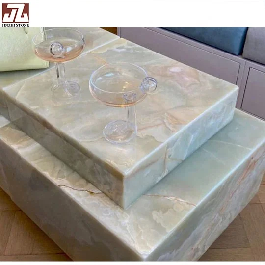 Beautifully Polished Green Jade Onyx Marble Stone Slabs for Table & Bathroom Onyx Side Table Graphic Design Solution Available