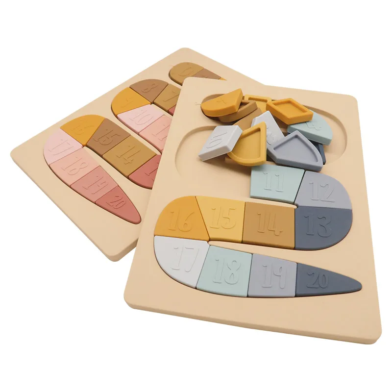 High Quality Silicone Educational Toys Geometric Classification Board Snake shape Baby Color Educational toys