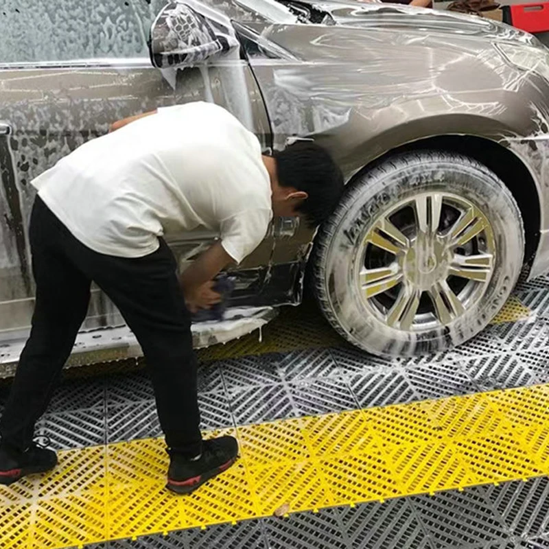 Factory Price Plastic Drainage Garage Flooring Tiles car repair workshop mats