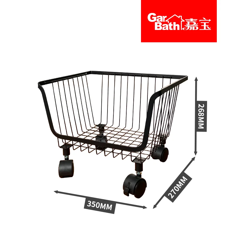 Metal Wire Baskets with Wheels Stackable Storage Bins Kitchen Organizer Shelf Fruit Vegetable Cart Dishes Seasonal Rack Shelves