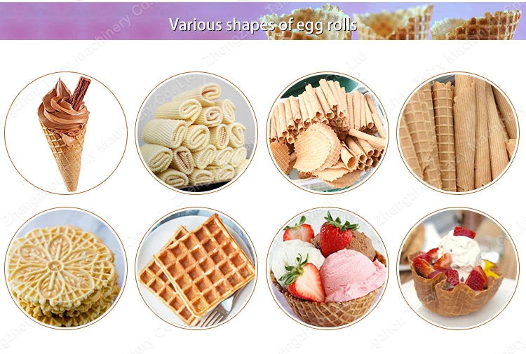 Factory Supply Semi Automatic Injera Pancake Cone Ice Cream Cone Sugar Cone Making Machine Production Line for Sale