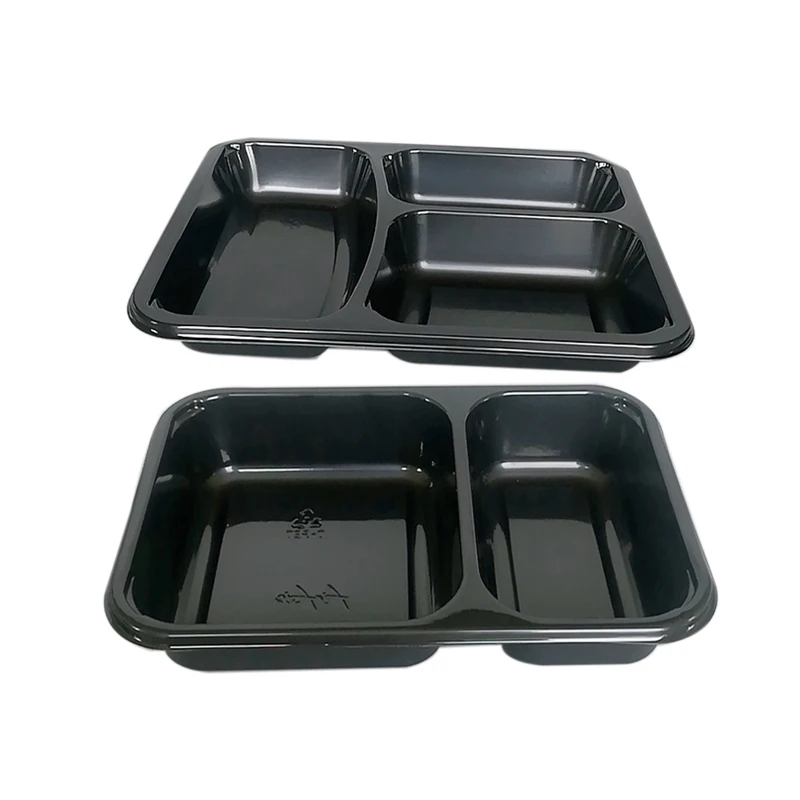 Factory Direct Sale Black Food Grade Thickened Disposable Plastic Cpet Tray