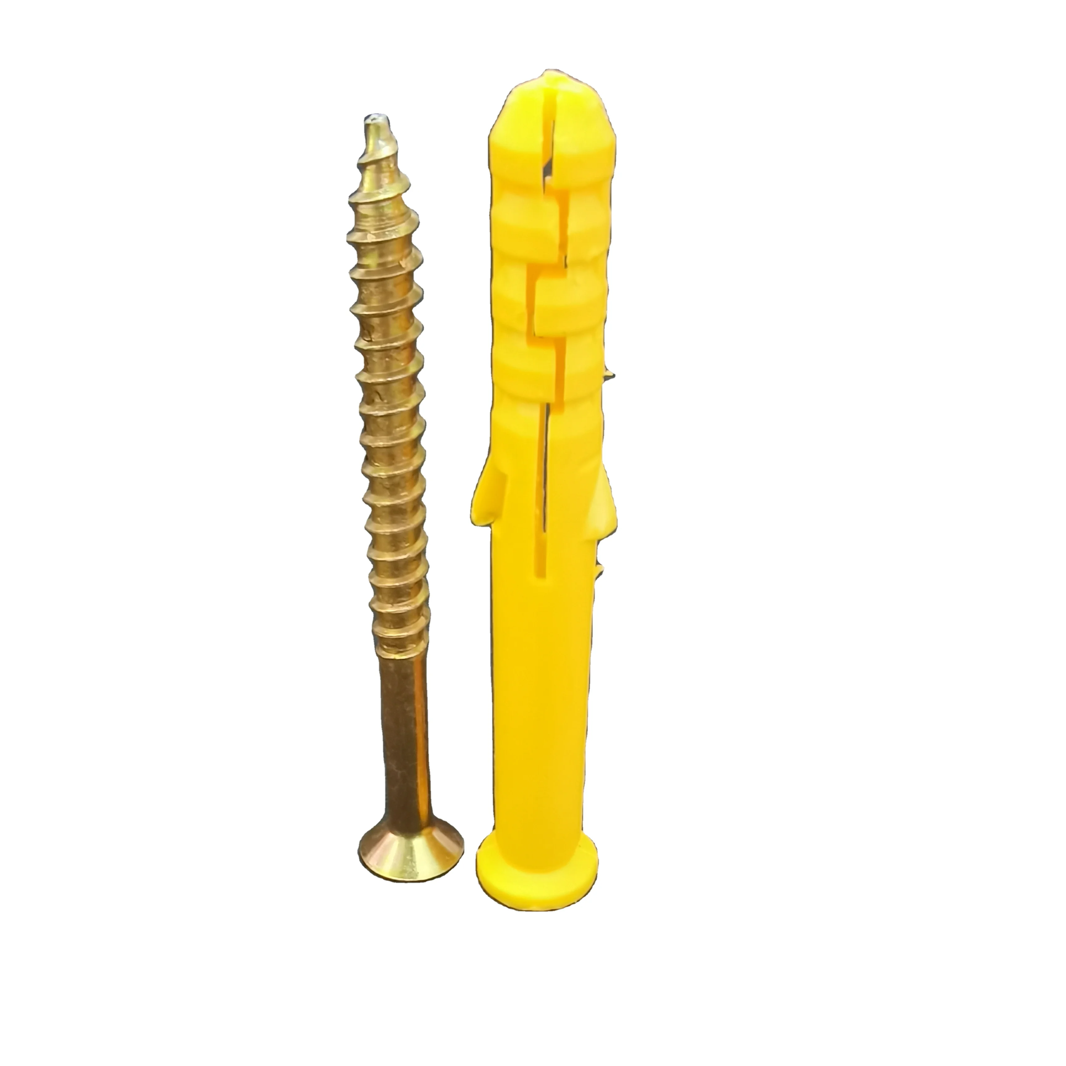 Small Yellow Croaker Plastic Expansion Pipe Nylon Expansion Bolt Screw Anchor Plug 8*120
