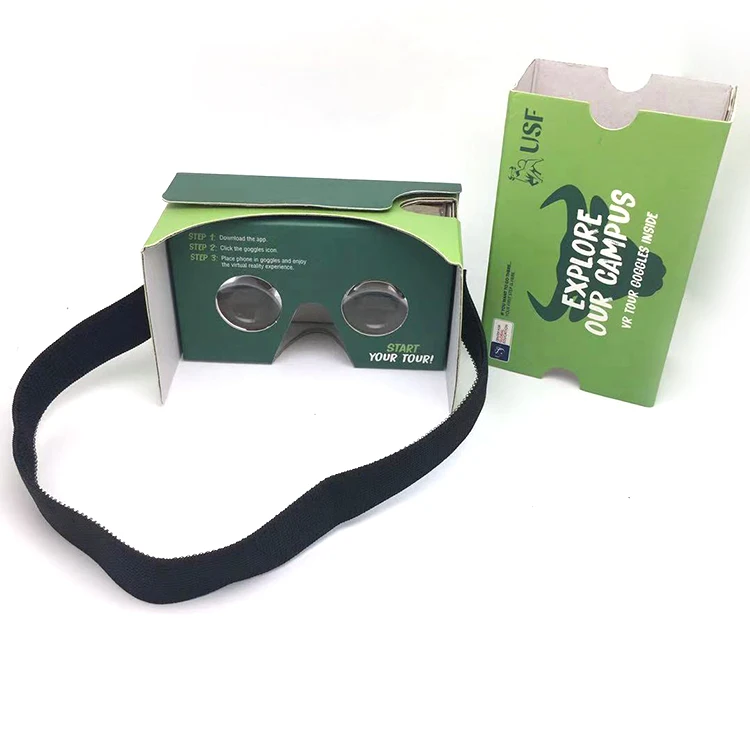  Оптовая продажа картонные очки виртуальной реальности Google cardboard v2 3d-очки с пользовательским