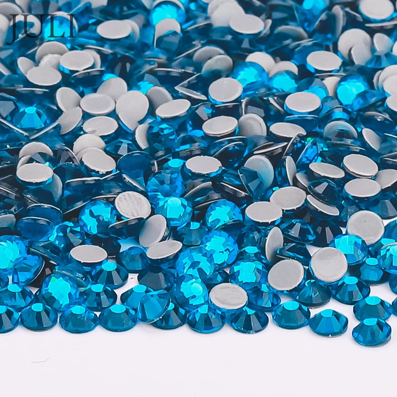 Высококачественные белые опаловые хрустальные стальные Стразы для дизайна ногтей