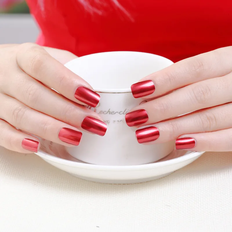 2023 18ml New 12 Colors Can Not Peel Metallic Nail Polish Mirror Nail Polish