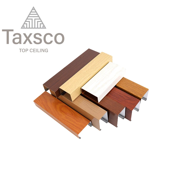 Cost Price Aluminum Linear Wood Baffle Ceilings System Metal Decorative Suspended Ceiling