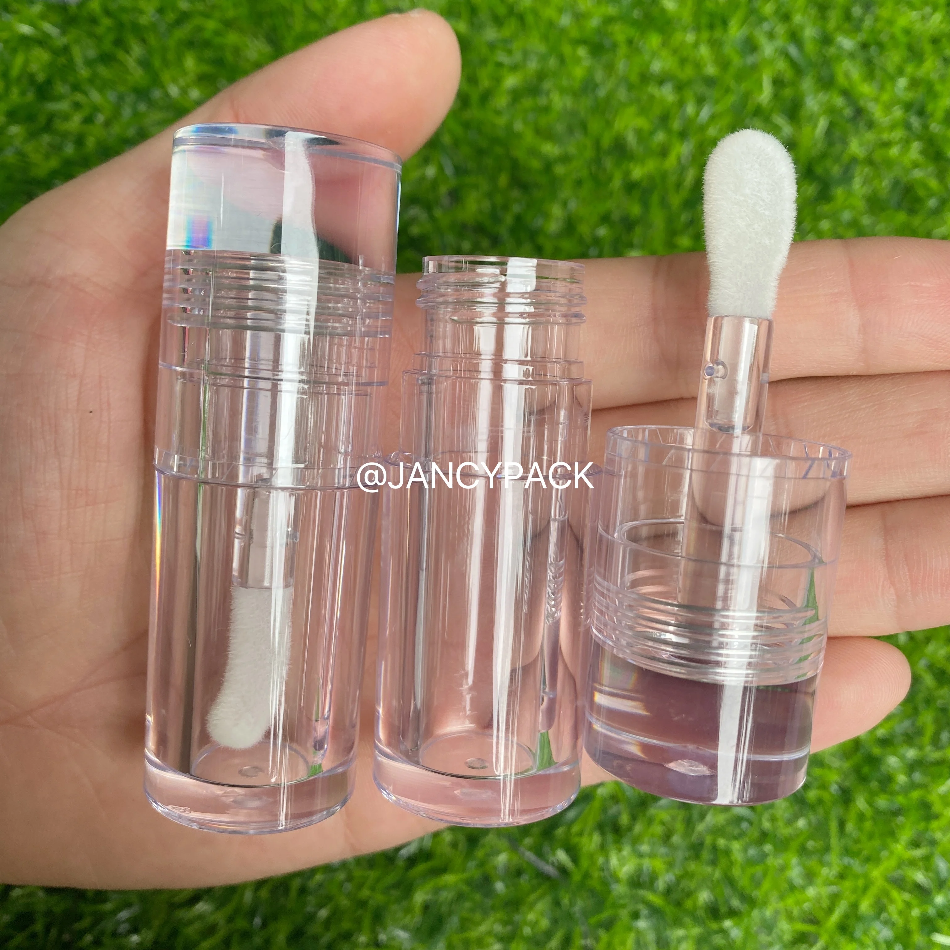 Plastic Lipgloss Container Transparent 5.5ml Liquid Lipstick Packaging For Cosmetic Full Clear Empty Custom Lip Gloss Tube