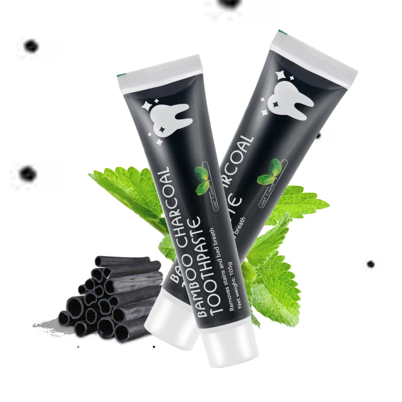 Black bamboo natural charcoal toothpaste teeth whitening toothpaste for day and night