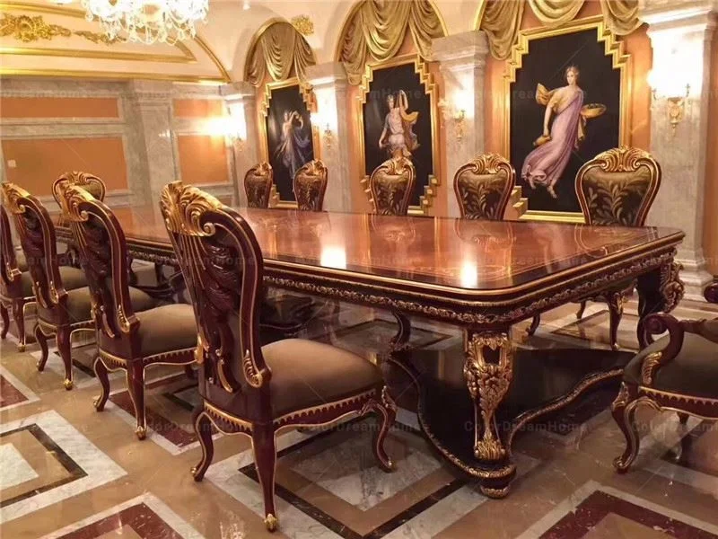 French Furniture Style Dining Room Set Villa Furniture Antique Spanish Furniture