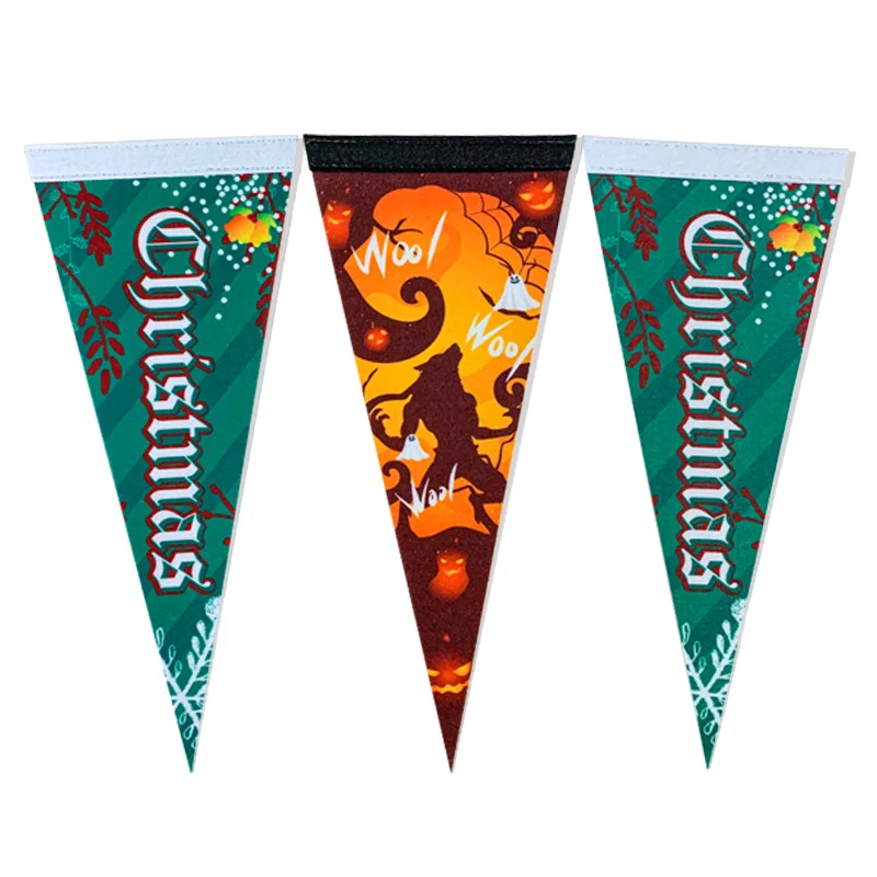 Promotional felt pennants as gift with customized printing logos