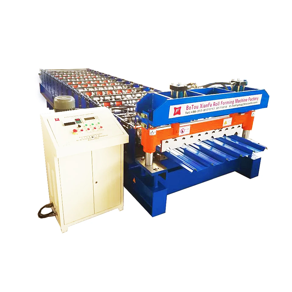 
Metal Trapezoidal Sheet Roof Roll Forming Machine 
