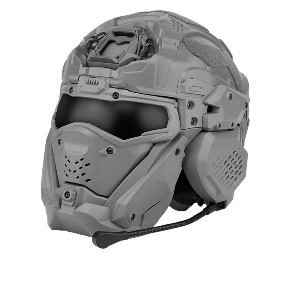 MUCHAN For combat helmet plain full face helmet color version with built-in communication headset