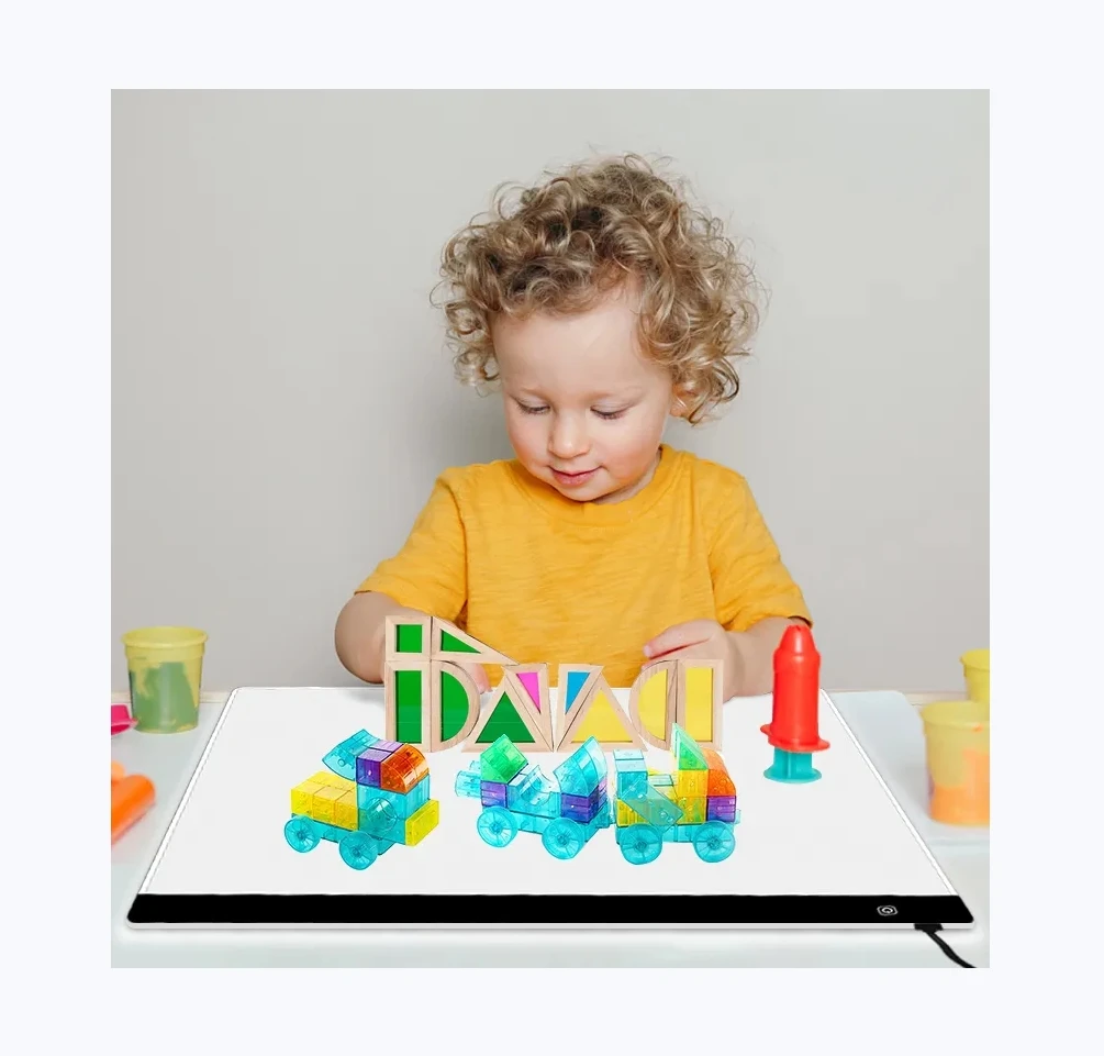 LED Light Box Drawing Board Table Pad Panel Copy board with Memory Function 3 level Brightness for Artist Hobby Craft