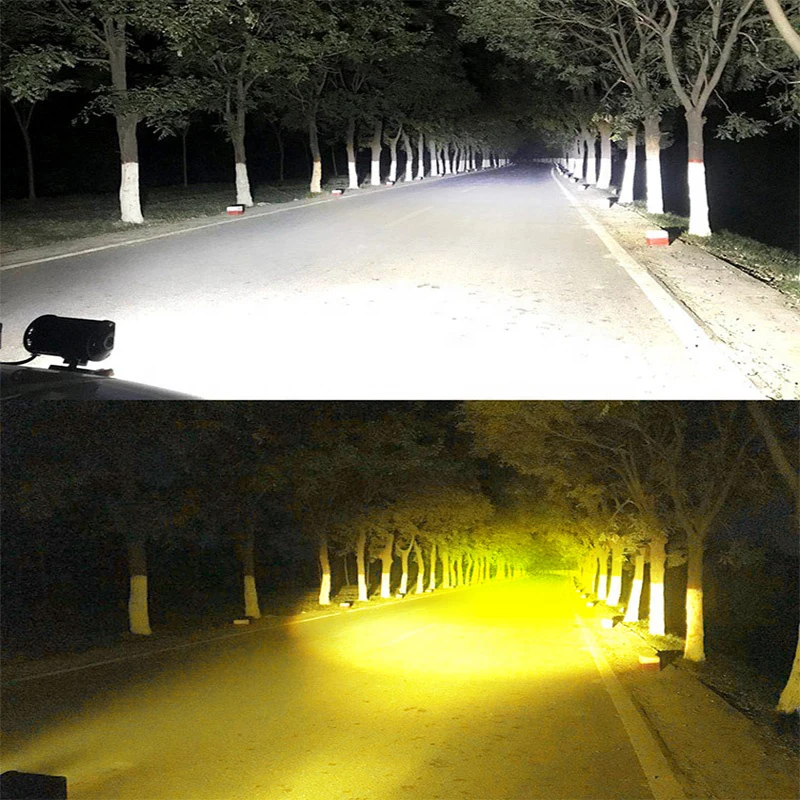  4 дюймов Cube LED рабочий свет бар с золотой слиток линзы 60 Вт двойной цвет желтый белый светодиодный светильник для внедорожных автомобилей SUV ATV