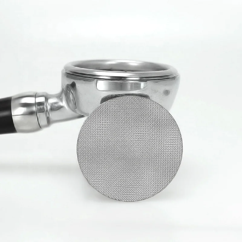 Custom 51Mm 53Mm 58.5Mm Machine Barista Accessories Tools Espresso Stainless Steel Sintered Mesh Coffee Filter Disc Puck Screen