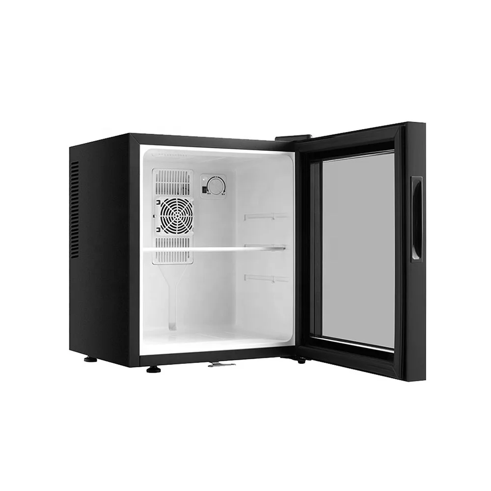 Best quality 40L custom logo black display glass door mini fridge refrigerator