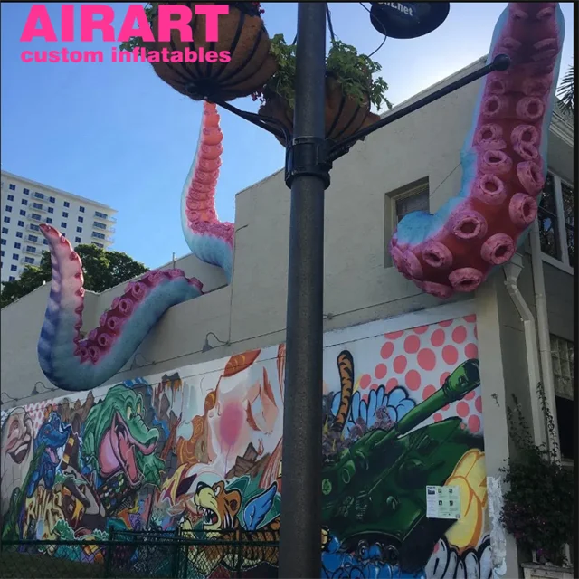 Easter stage props decoration blue inflatable octopus tentacles