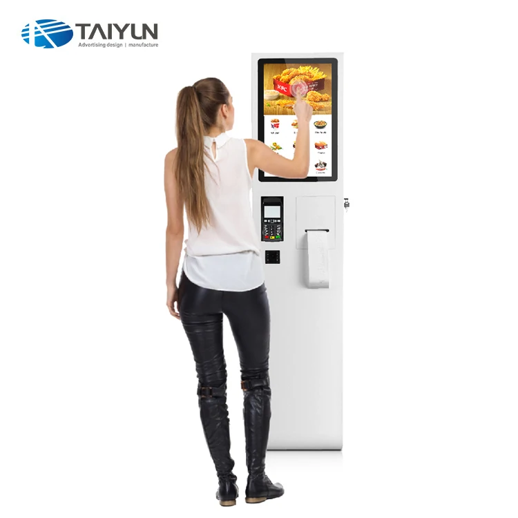 21.5 Inch Touch Screen Self-Service cashless payment kiosk For Restaurant Order System