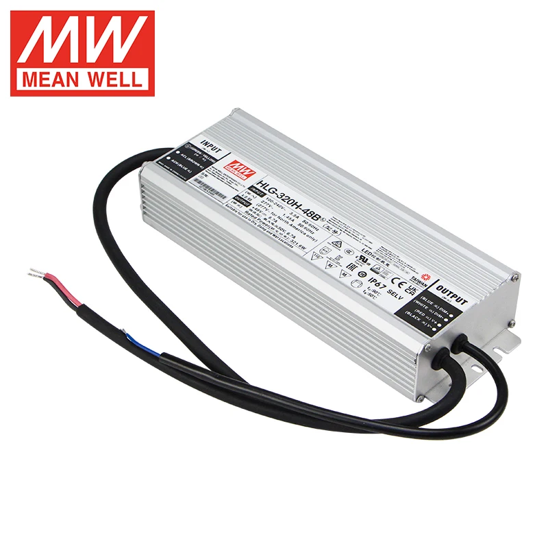 Meanwell HLG-320H-48B CC и CV 320 Вт светодиодный драйвер 48 В 3 в 1 Функция затемнения