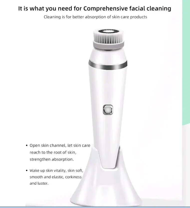 
Electric Facial Pore Cleaner Massage Brush Silicone Face Cleansing Brush Skin Care Facial Deep Cleaning Waterproof 