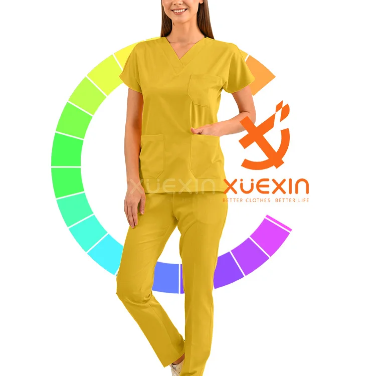 Wholesale nursing uniform scrub suit medical comfortable jogger scrubs sets private label Hospital Uniforms