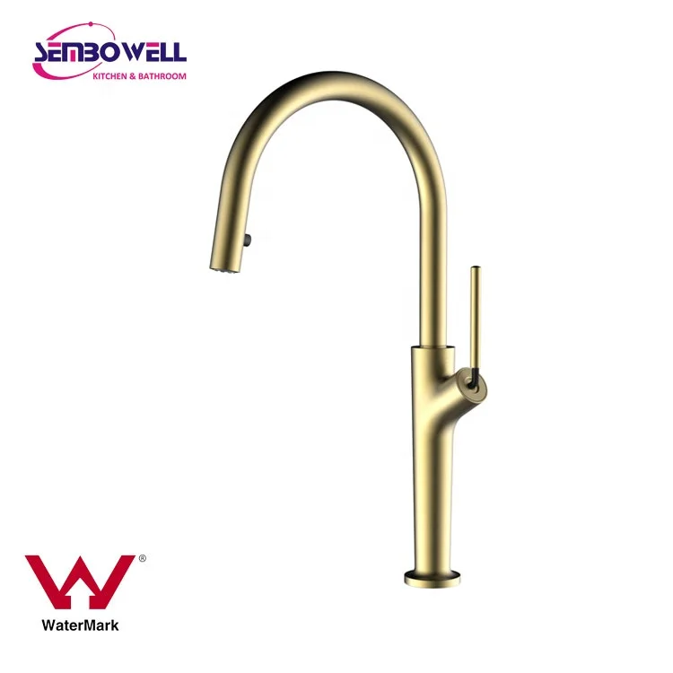 Watermark  Pull Out Kitchen Sink Faucet Kitchen Brass Deck Mounted Hot And Cold Water Kitchen Mixer