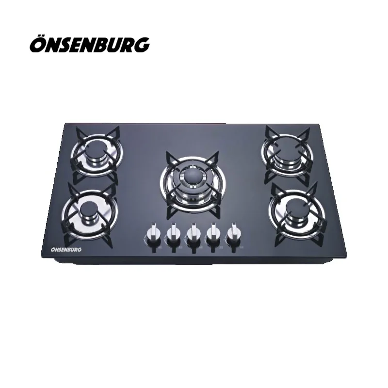 professional manufacturer 5 burner high quality stainless steel  gas hob