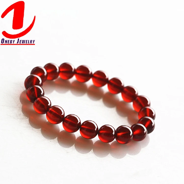 Wholesale bulk High Quality 7A grade Orange red Garnet crystal chip bracelet natural stone bracelet