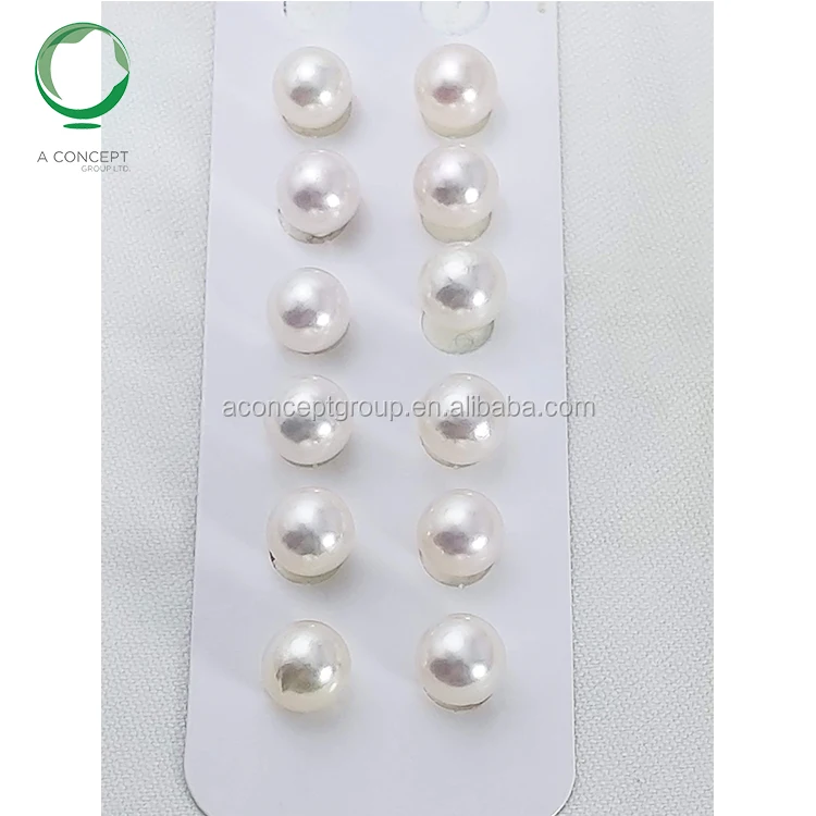 2020 Factory Price 8MM White Colour Near Round Drop Shape Loose Akoya