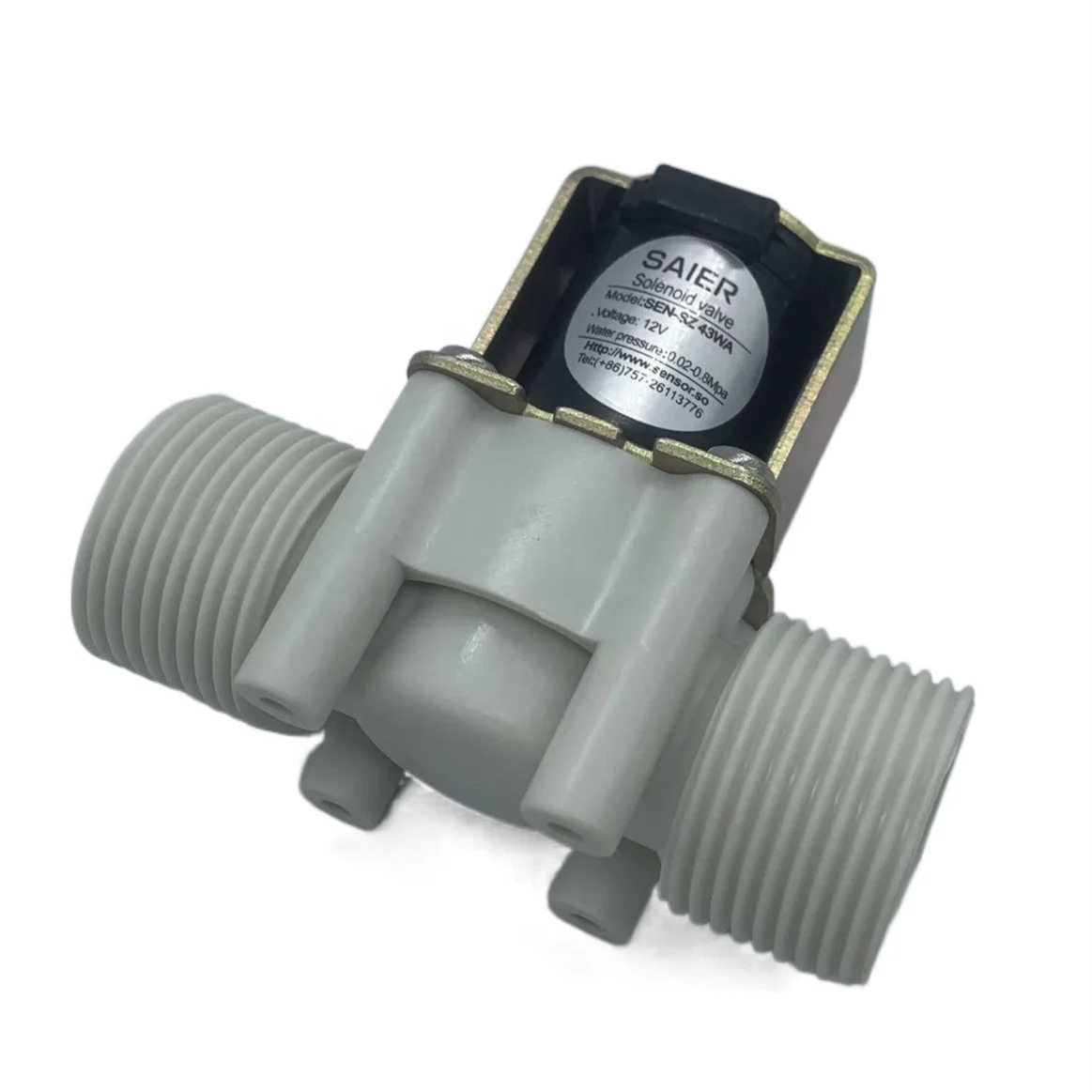 Solenoid Valve 220v AC High Pressure DC24V Plastic Solenoid  Control Valve For Washing Machine