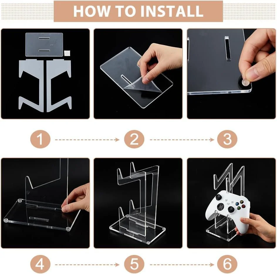 Transparent Game Controller Display Rack Convenient Stand Gaming Accessories Made Acryl Plexiglass Plastic Shops Advertising