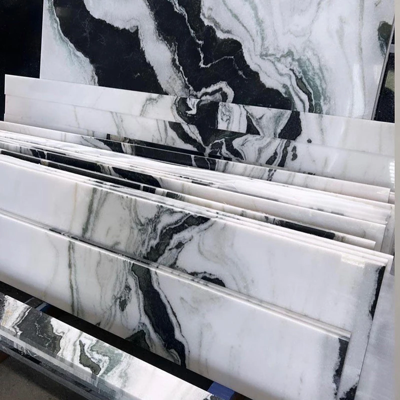 Pure natural panda white marble hotel lobby meeting room living room background wall dining table marble wall panels