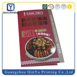 Customized Brochure 5 Pages Accordion Fold Leaflet Print Poster Tri Folded Menu Printing with Gold Foil