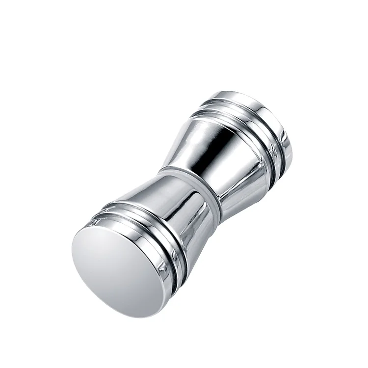 Серебристая латунная полированная хромированная маленькая ручка для ванной комнаты, для стеклянных дверей, межкомнатных дверей, яркий хром, OEM ODM