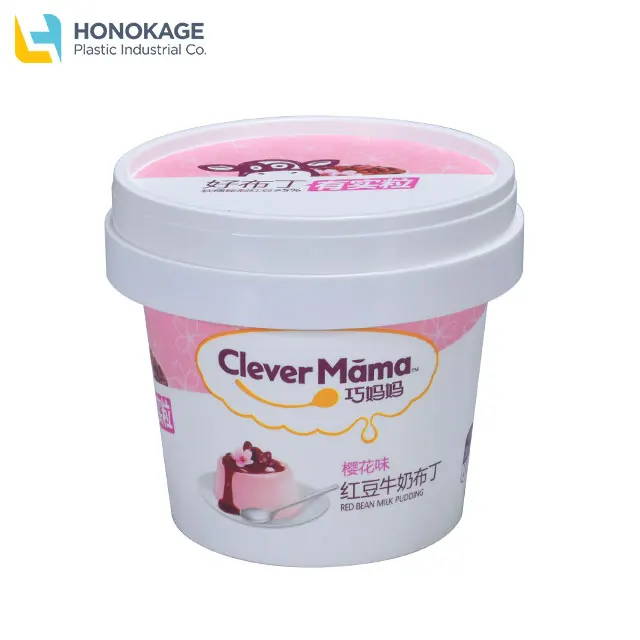 125ml Plastic Ice Cream Cups With Lids Custom Design PP Container Best Sale Lid