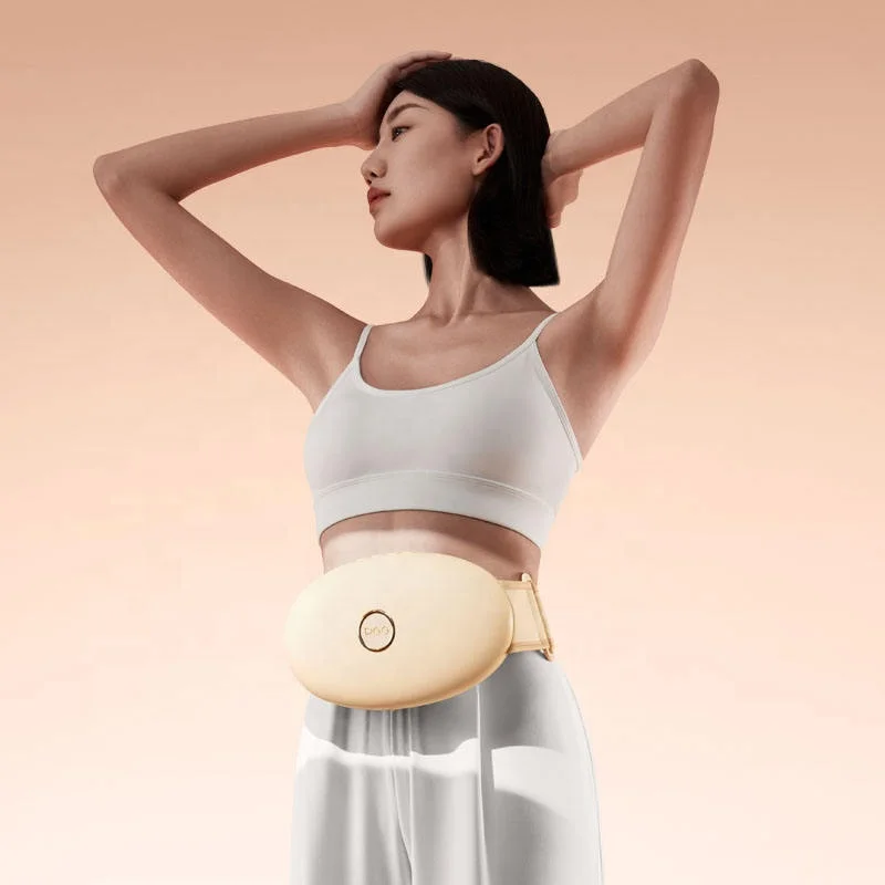 Abdomen Kneading Machine Bian Stone Heating Compress Electric Waist Massager Belt Improve Constipation Lower Back Massager
